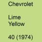 Preview: Chevrolet, Lime Yellow, 40 (1974).